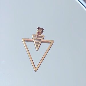 18k gold modern design solid gold necklace -